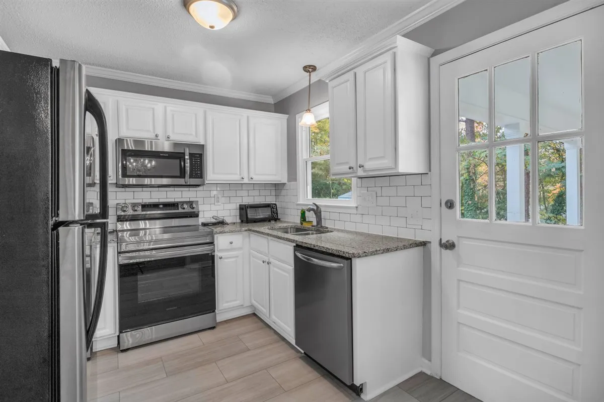 The kitchen leads you to The Patio Pad :)