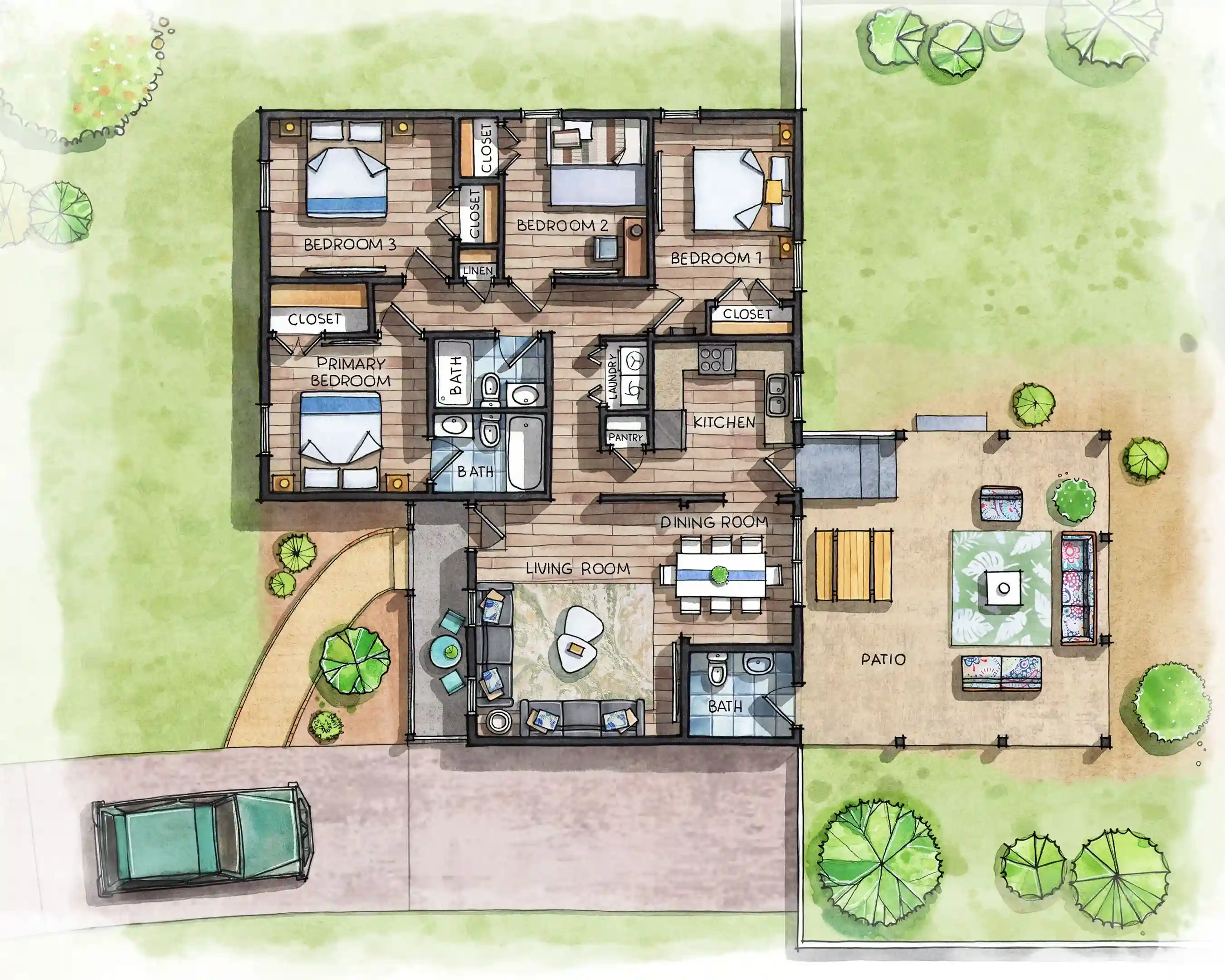 Explore every corner of your future getaway with this detailed floorplan, meticulously crafted to showcase the layout of your cozy retreat.