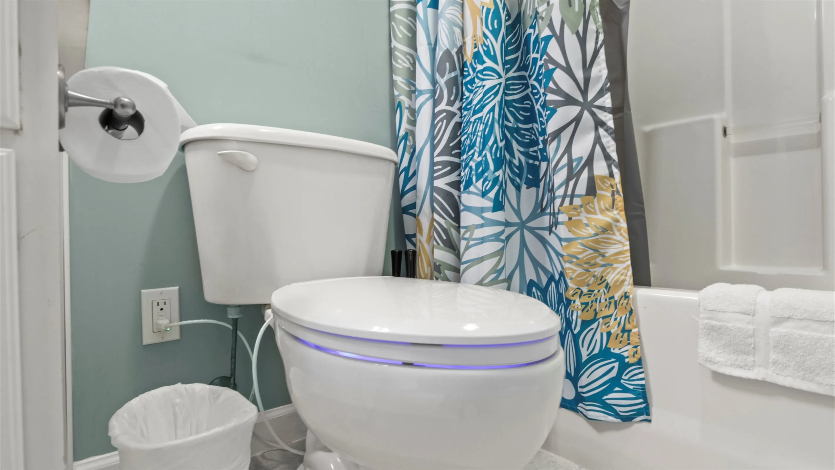 Each bathroom features a heated toilet seat, with a nightlight and 3 levels of heat to choose your comfort level.