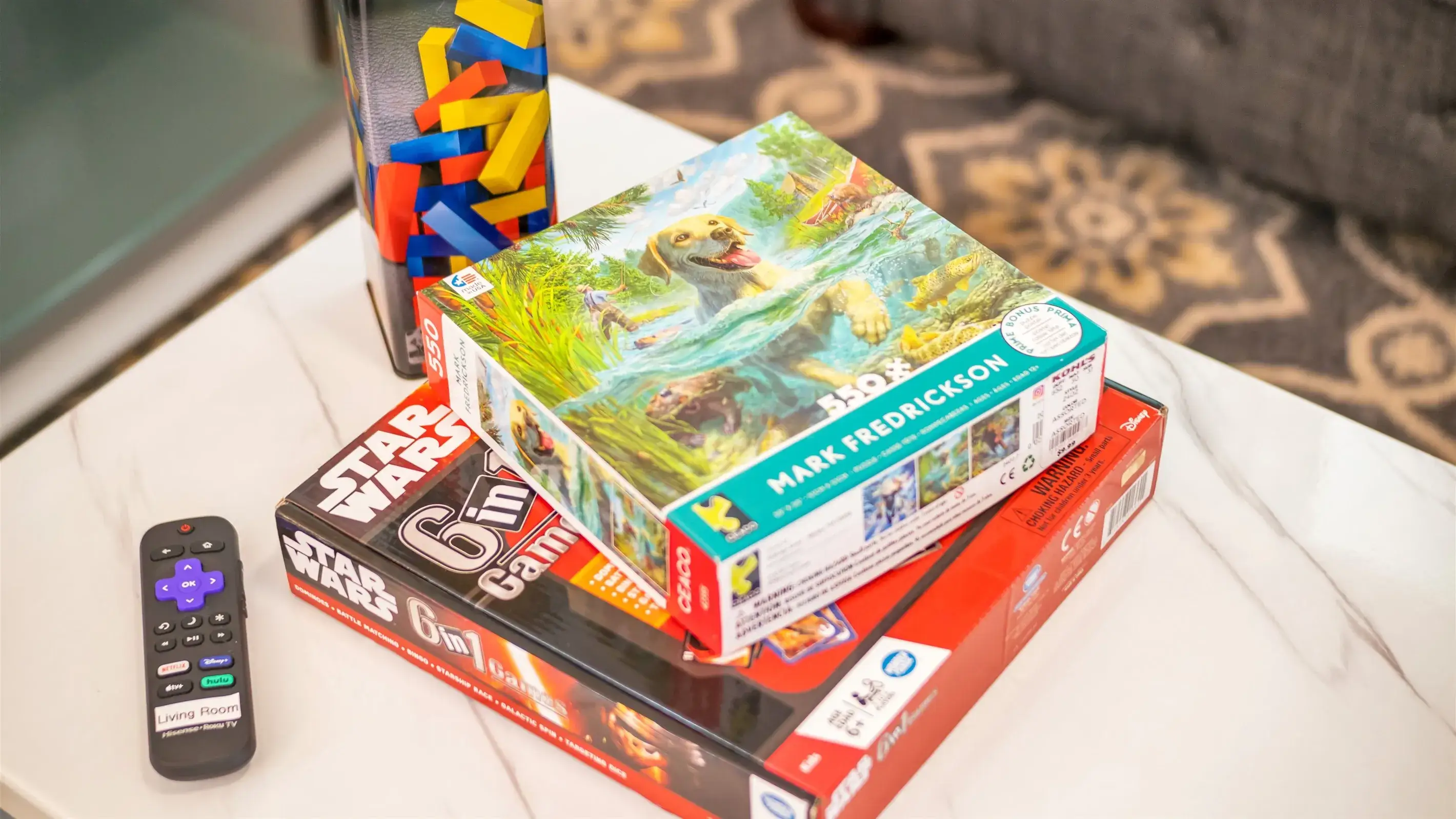 Enjoy a night in playing games. There is also a set of discs to play frisbee golf at a course down the road (it's free!!).