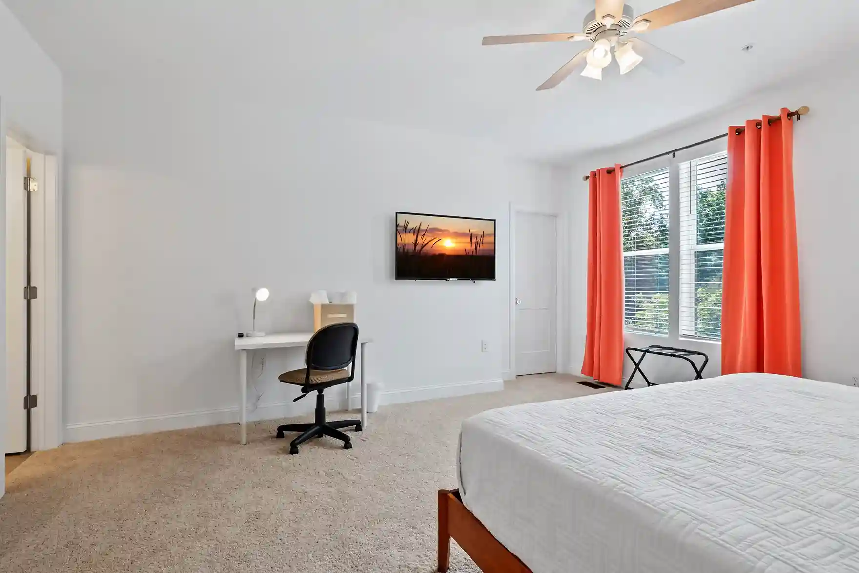 The primary suite has a workstation area for those that need to work from home. High speed internet included.