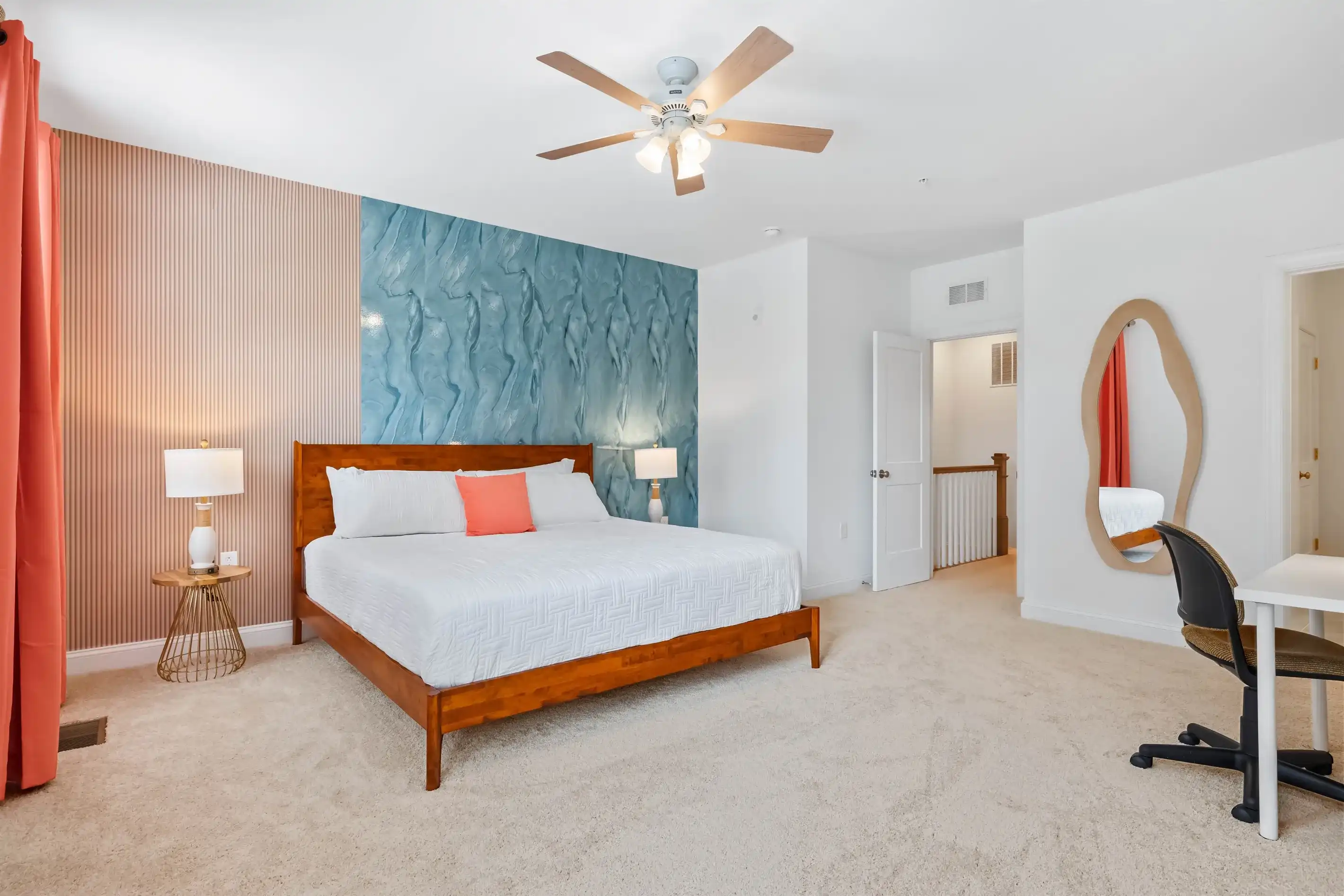 All beds are king size and each room has black out curtains and sound machines to ensure a great night's sleep.