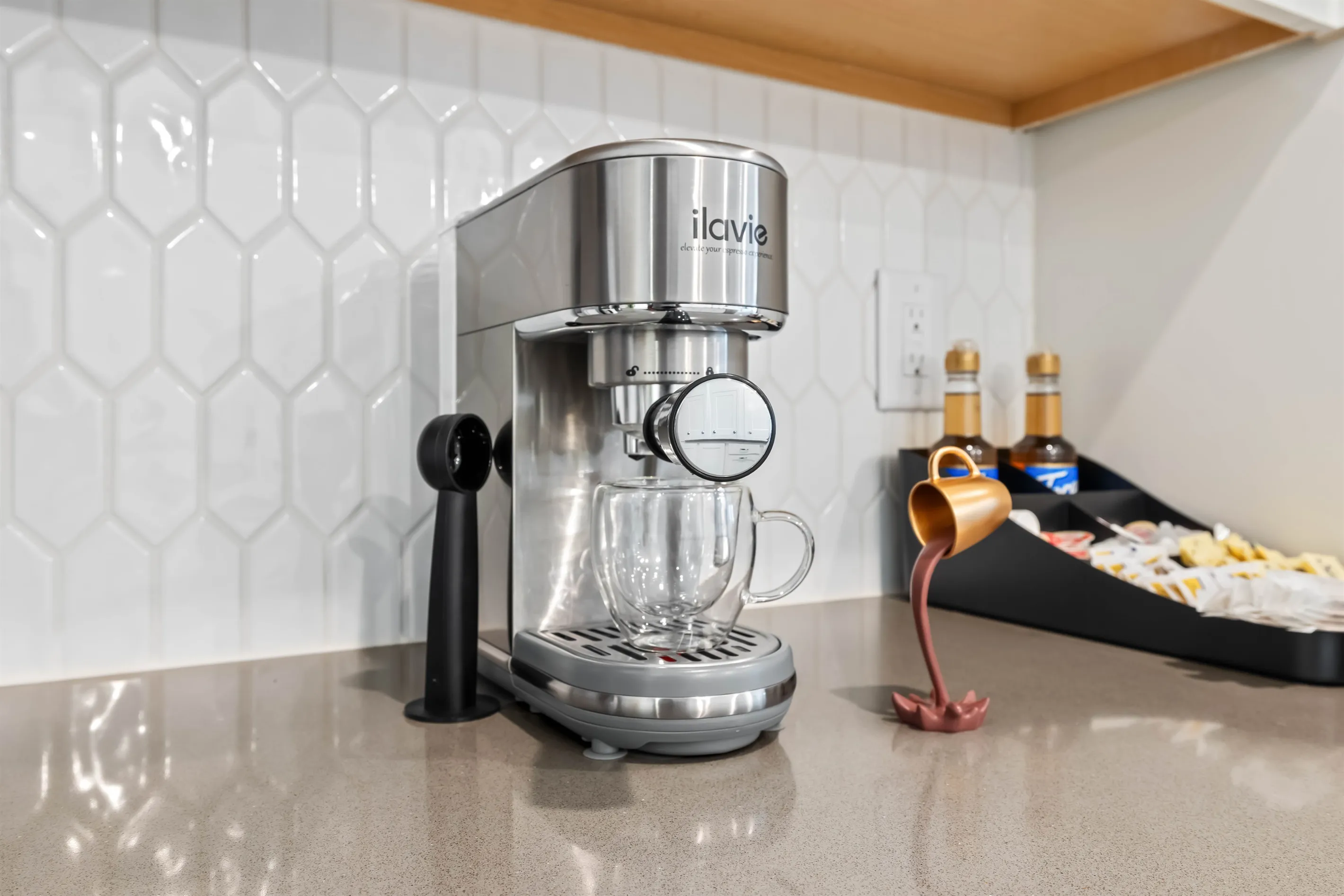 Start your day with a shot of espresso or make it a cappuccino with an attached frother for the cream.