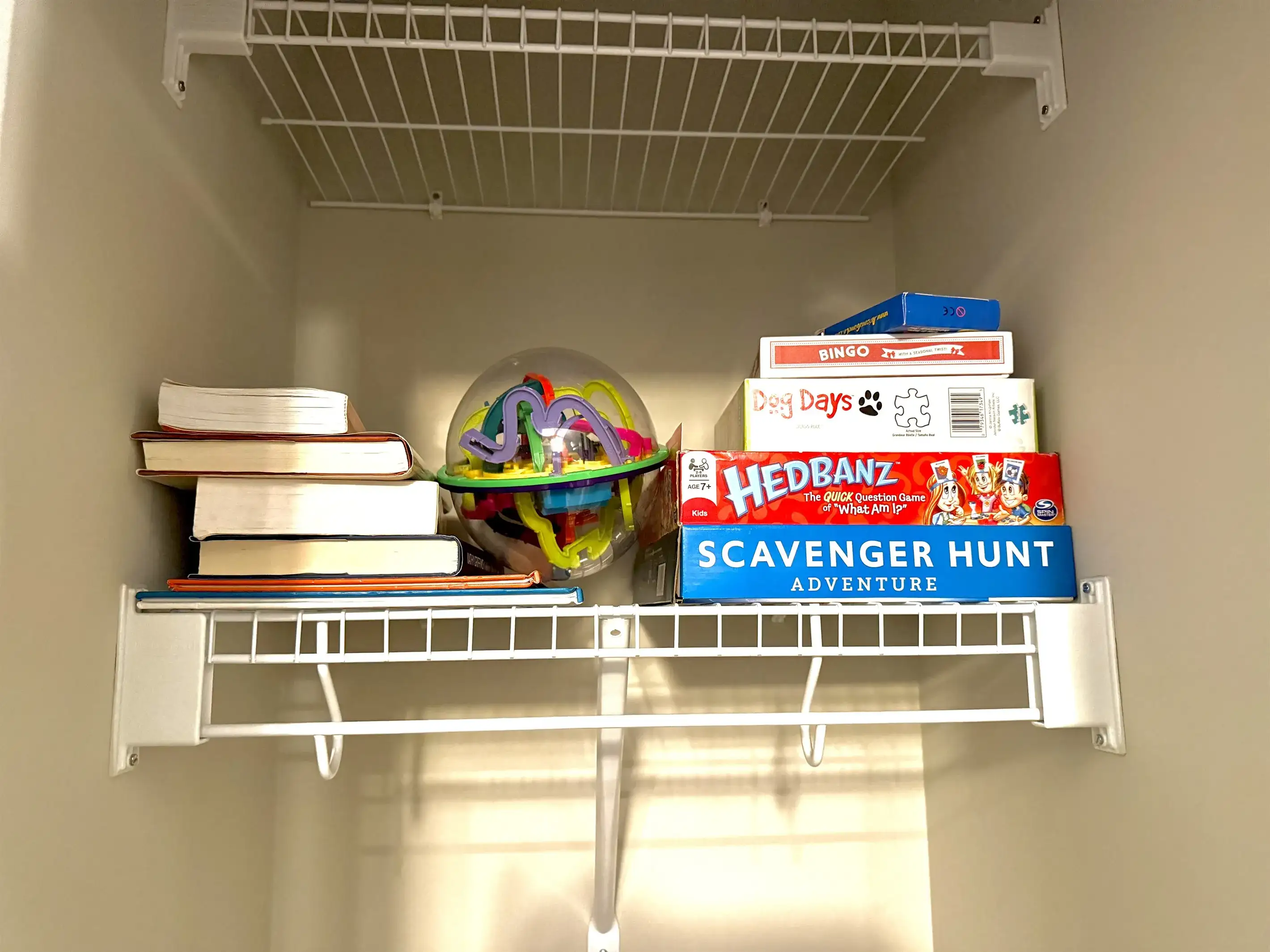 Got you covered on a rainy day :) With games and books to read, you can enjoy a relaxing day indoors.