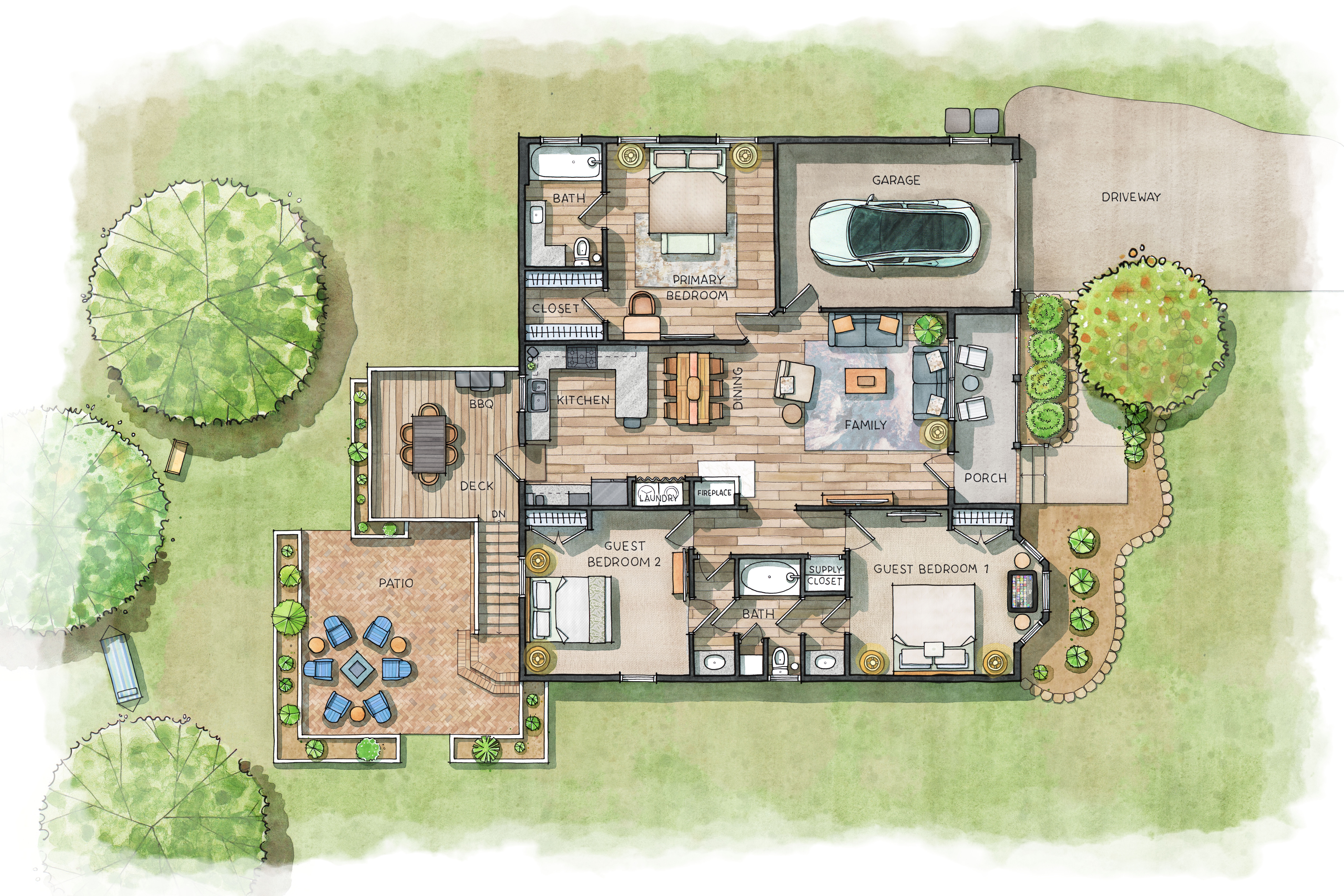This detailed floorplan allows you to visualize the space you will be staying in.